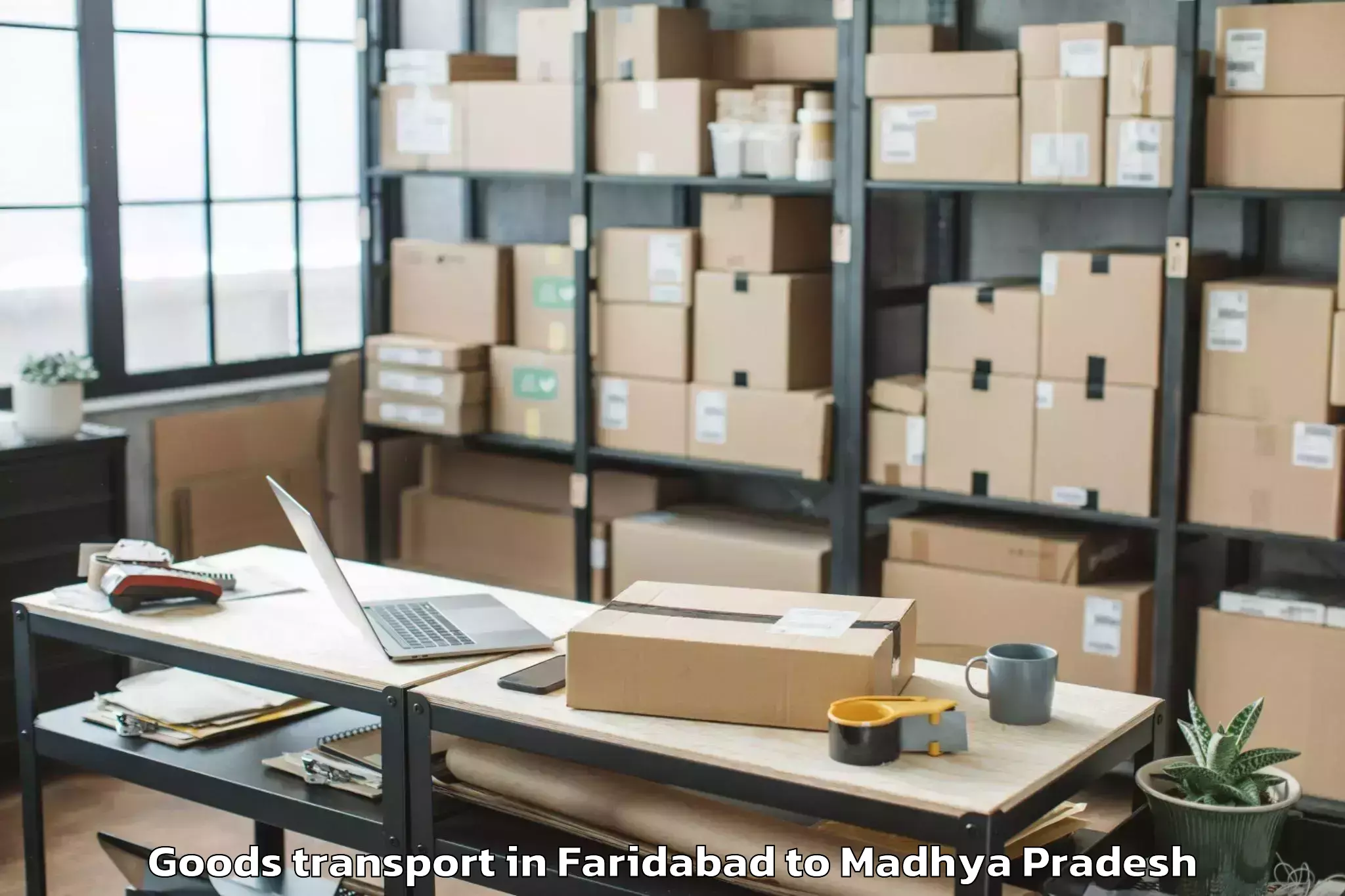 Book Faridabad to Buxwaha Goods Transport